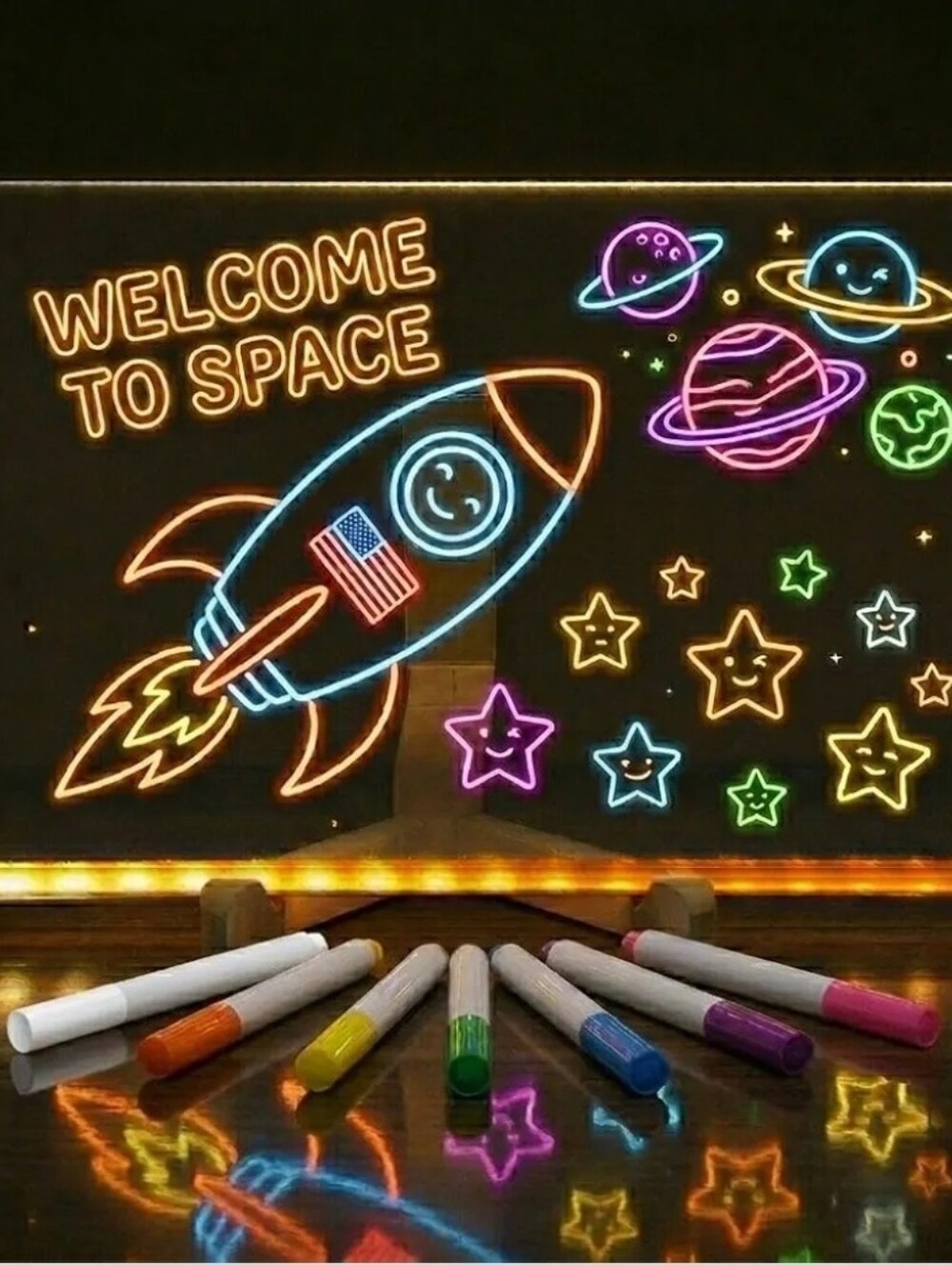 Lot Of 2 Light Up Dry Erase Board